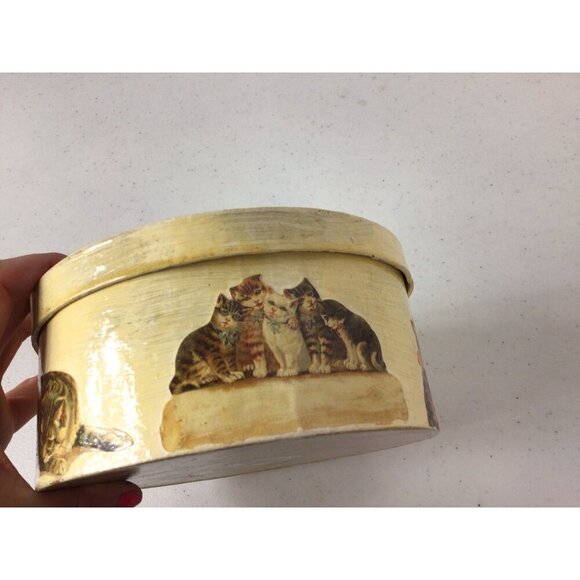 Vintage Victorian Cat Keepsake Treasure Box - Picture 8 of 9